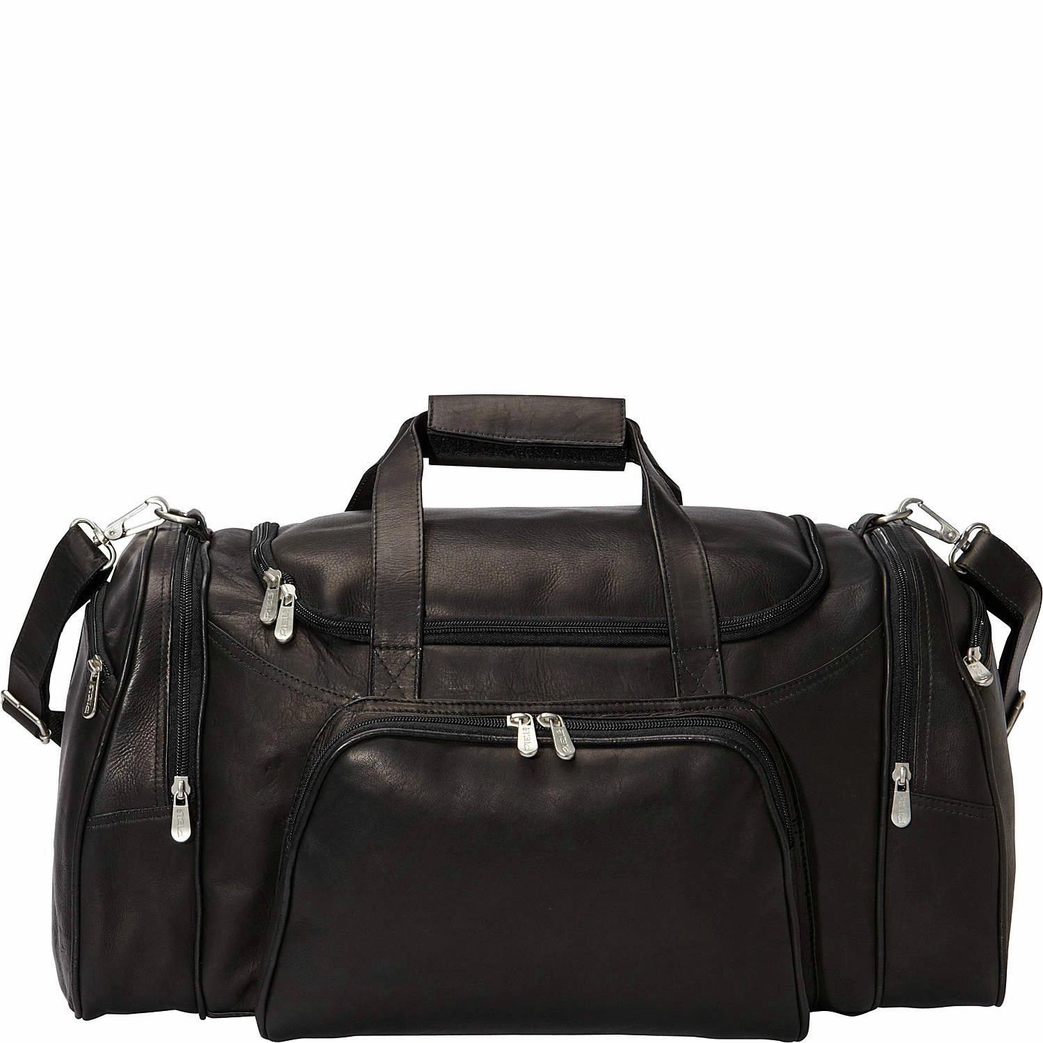 Bag Lock Piel Leather Sports Duffel