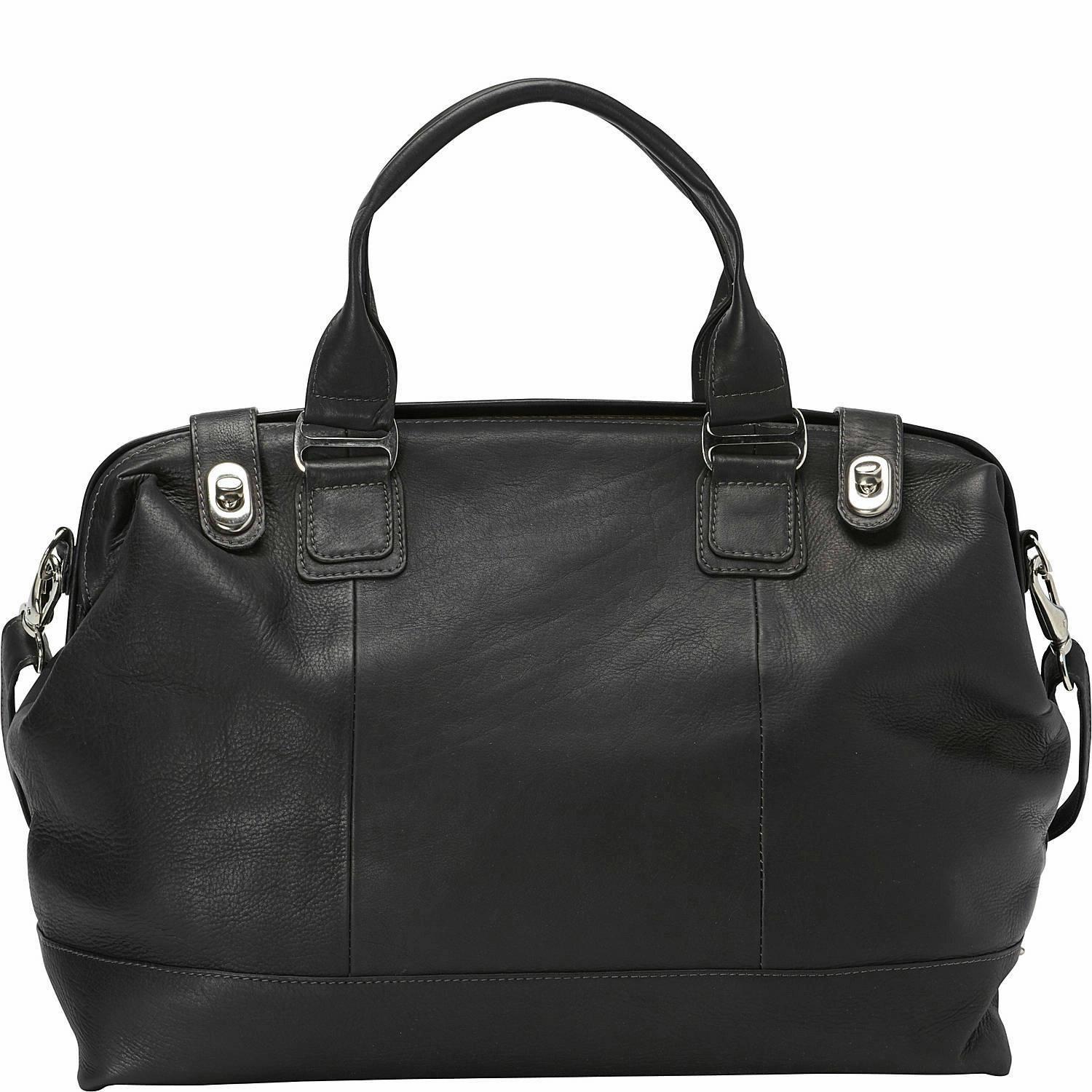 Anti-Theft Luggage Expandable Pouch Piel Leather Top Frame Carry-On