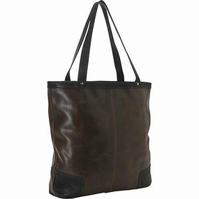 Piel Leather Vintage Vertical Tote Travel Packing