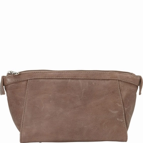 Business Travel Bag Piel Leather Zippered Travel Kit