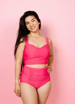 Pink Raspberry | Original Latter-Back Top tankini swim tops, adjustable bikini tops