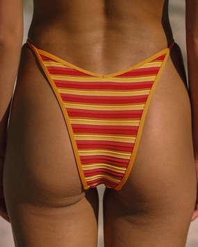 Pixie Bikini Bottom - Sunset Stripe timeless swimwear styles women, comfy swimwear for women