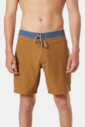 Plank Surf Trunk In Nutmeg mens beach swimwear, quick dry mens swimsuits