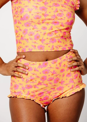 Playful Daisies | All Ruffled Up Bottoms elastic waistband swim bottoms, mix-and-match bikini bottoms