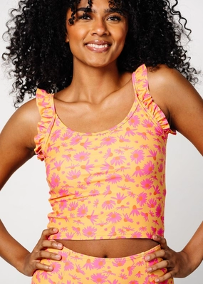 Playful Daisies | Flutter Top tankini swim tops, adjustable bikini tops