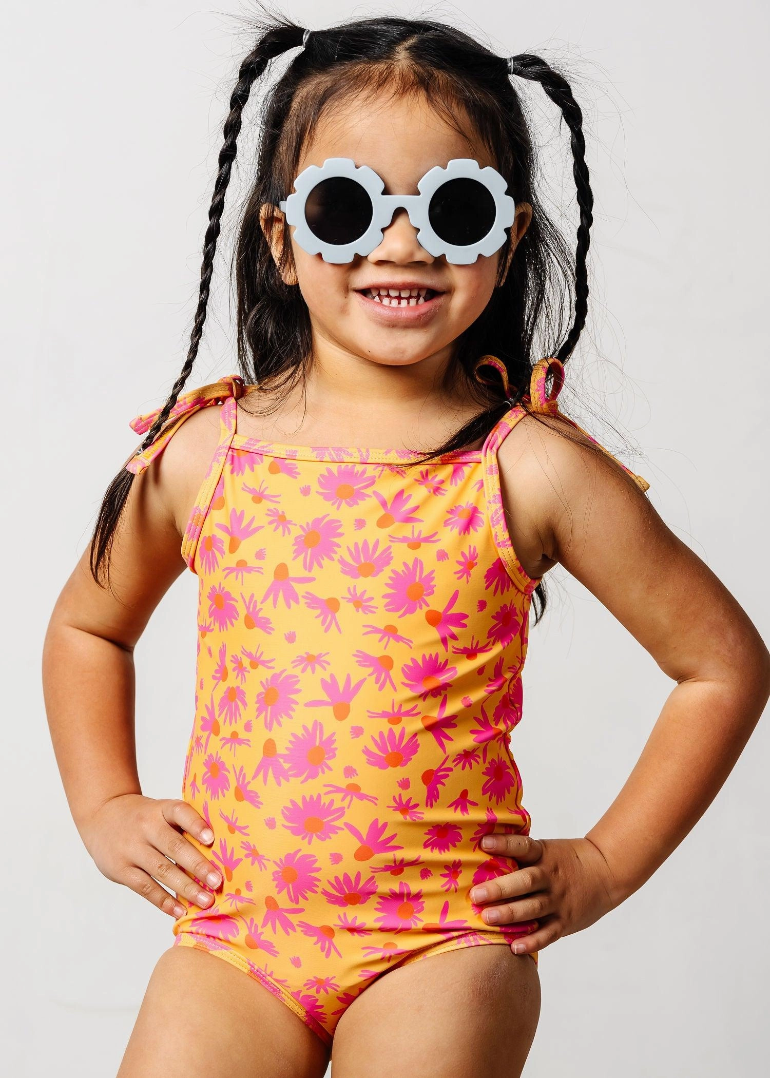 Playful Daisies | Mini Simply One-Piece cute girls swimsuits, stylish swimwear for girls
