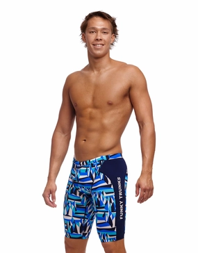 Polar Caps Swim Training Jammers - Blue casual mens swimwear, affordable swimwear for men