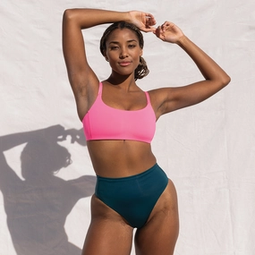 Pool Days Top D  - Zinc sleek design swimwear for women, minimalist swim styles