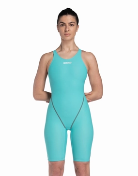 Powerskin ST NEXT Open Back - Aquamarine Blue competition swimwear for women, women's racing swimsuits