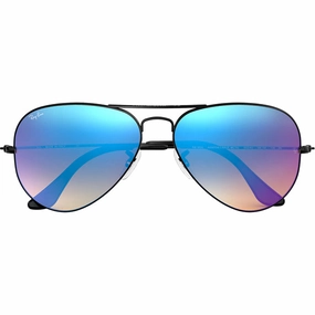 Aviator - Shiny Black Mirror/Blue Gradient Flash Grab Your Deal Today Todays Trending Deals