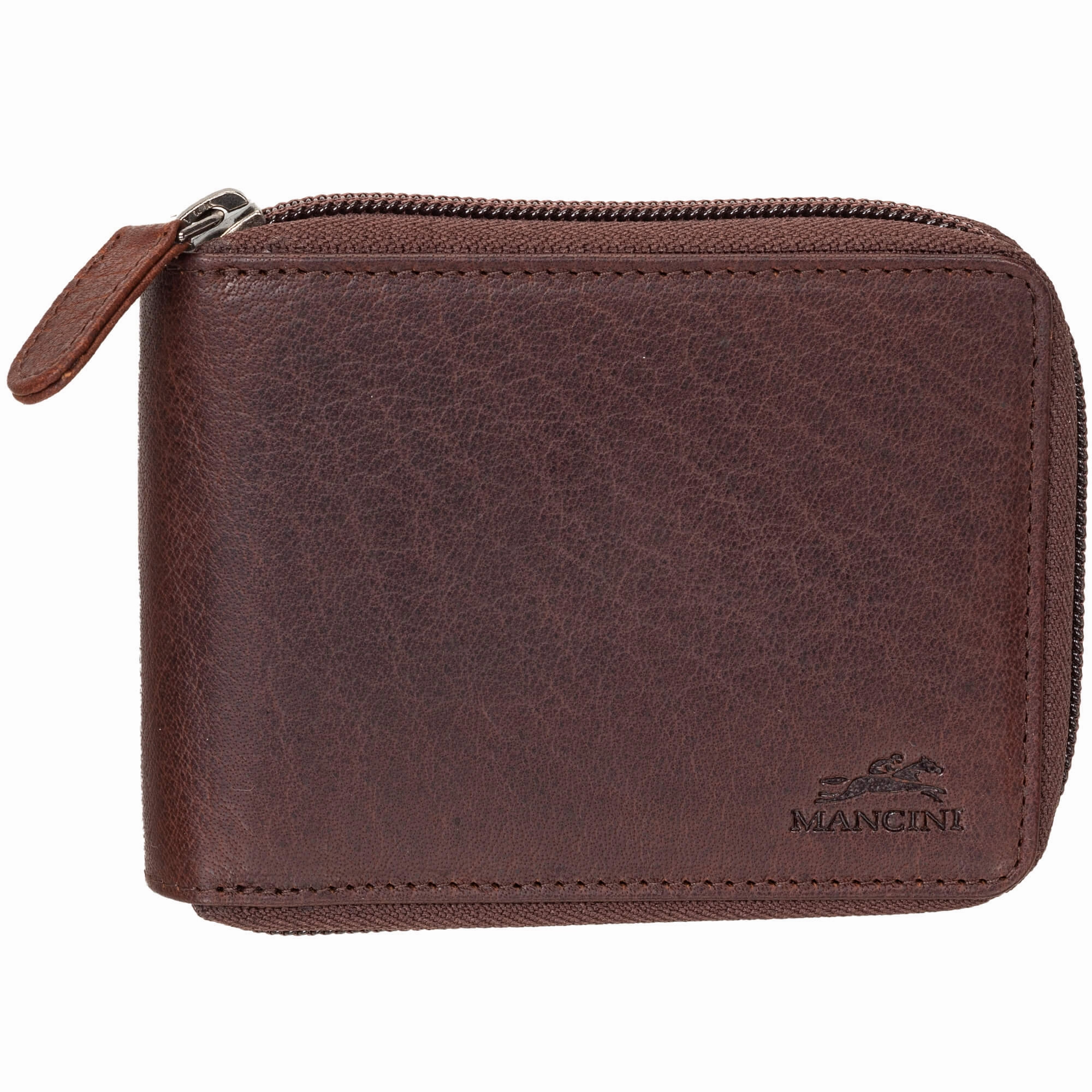 RFID Blocker Case Anti-Theft Mini Bag Mancini Buffalo Rfid Secure Zippered Billfold With Removable Passcase