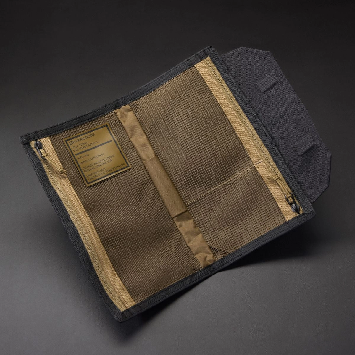 Versatile Travel Bag Travel Carry Bag Civic Access Pouch 1L - Cap1 - X-Pac Black   Coyote Brown