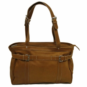 Travel Kit Bag Rolling Duffel Piel Leather Belted Computer Tote