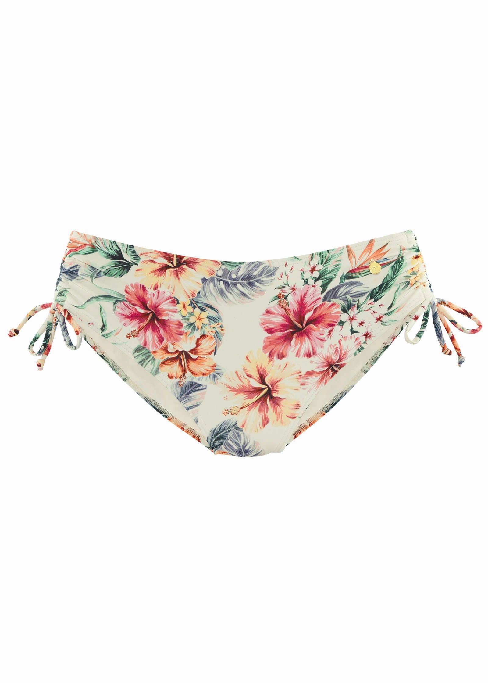 Printed Tie Side Moderate Bottom - Cream Multi