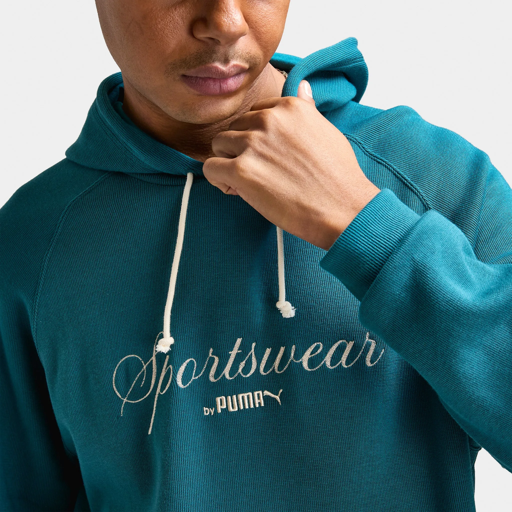 Puma CLASSICS  Relaxed Pullover Hoodie / Cold Green Puma Shoes