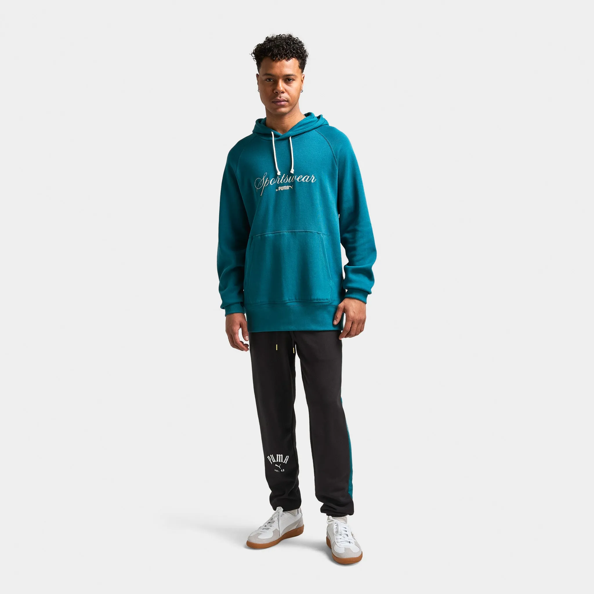 Puma CLASSICS  Relaxed Pullover Hoodie / Cold Green Puma Shoes