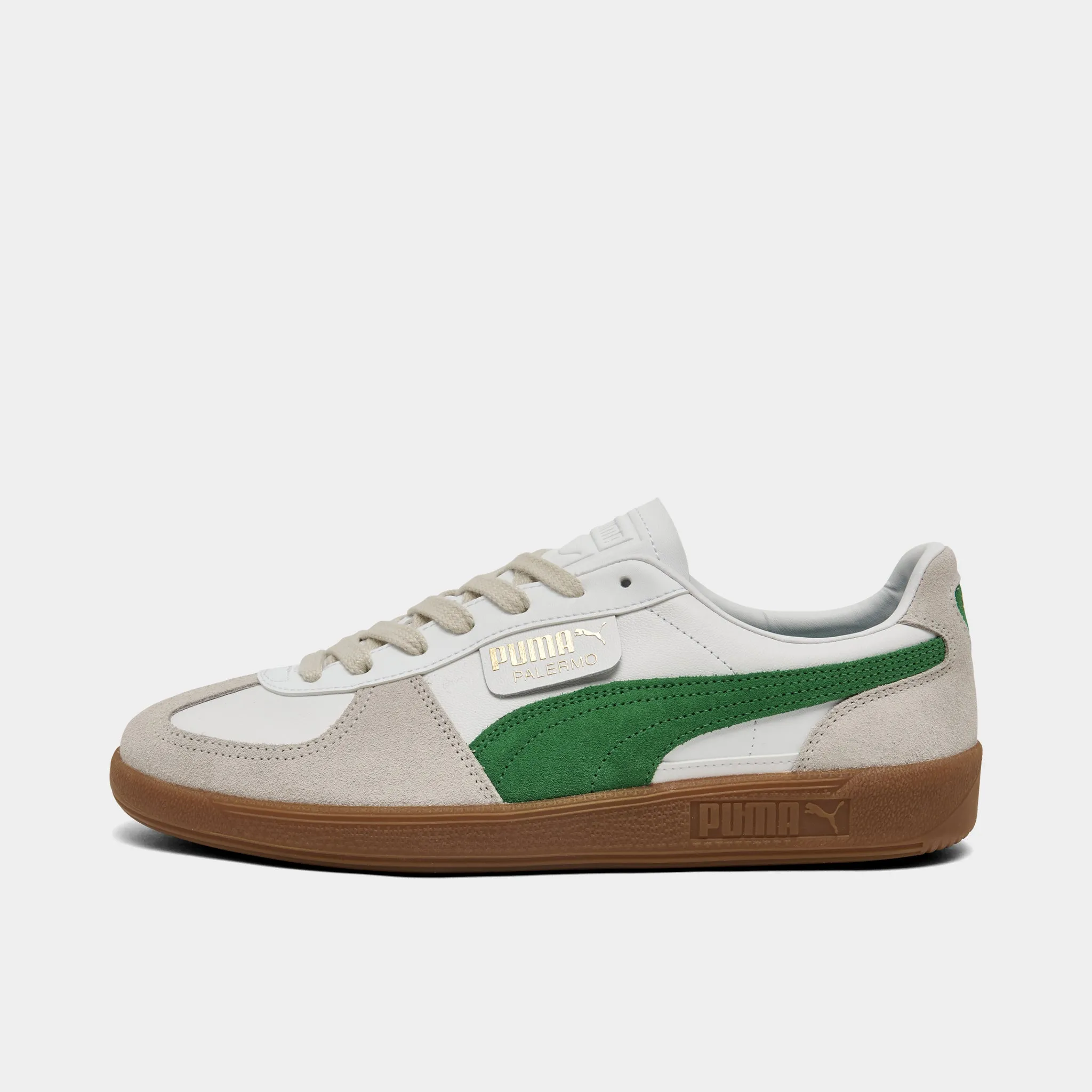 Puma Palermo Leather White / Green Puma Shoes