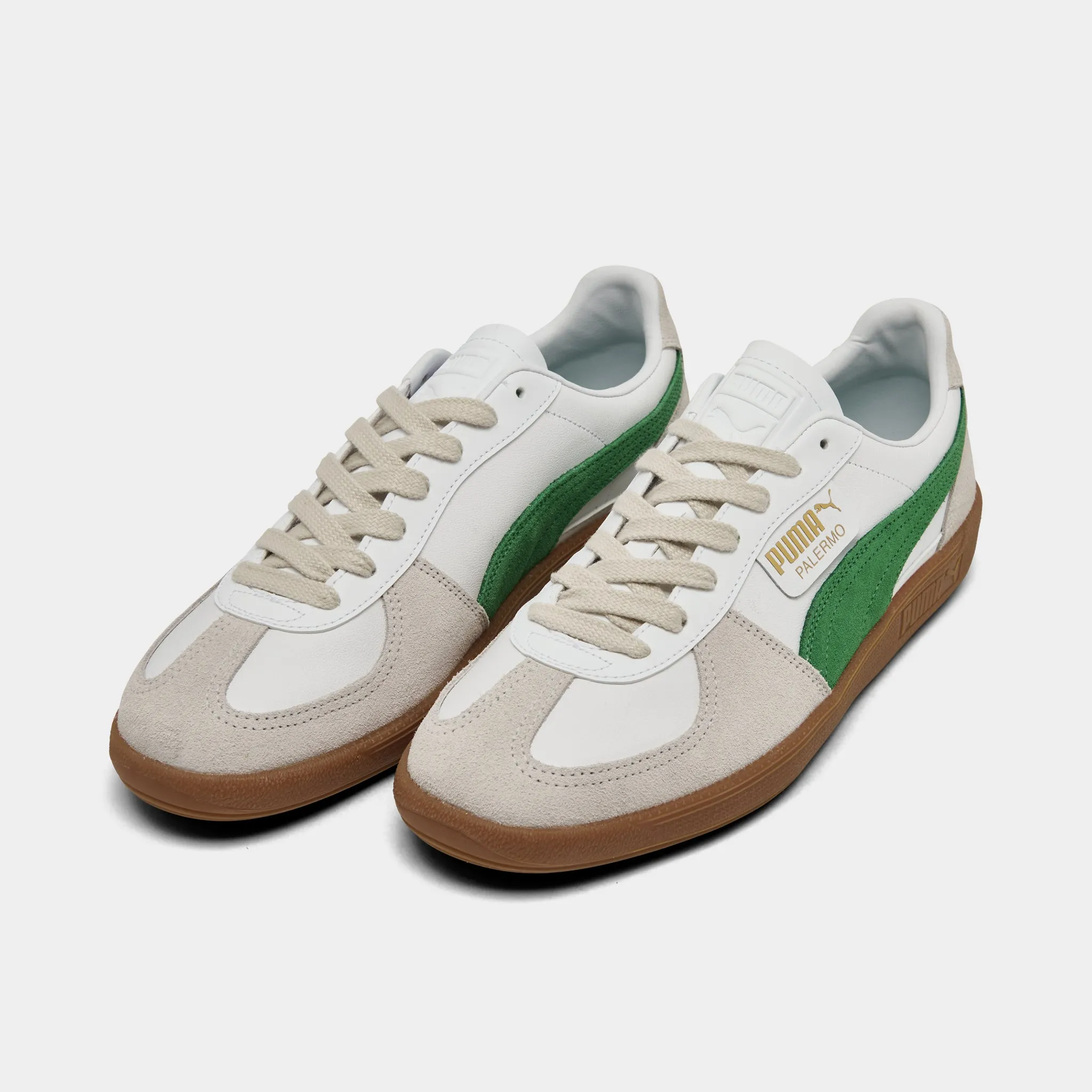 Puma Palermo Leather White / Green Puma Shoes