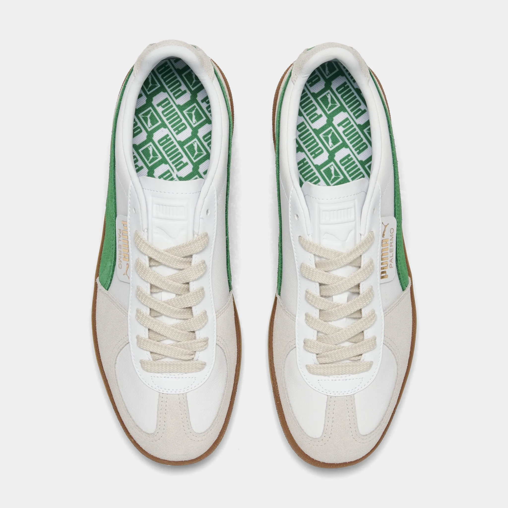 Puma Palermo Leather White / Green Puma Shoes