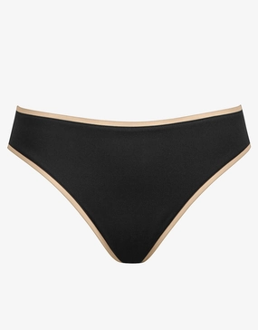 Pura Bikini Pant - Black Camel swim shorts for women, stretch fit swim bottoms