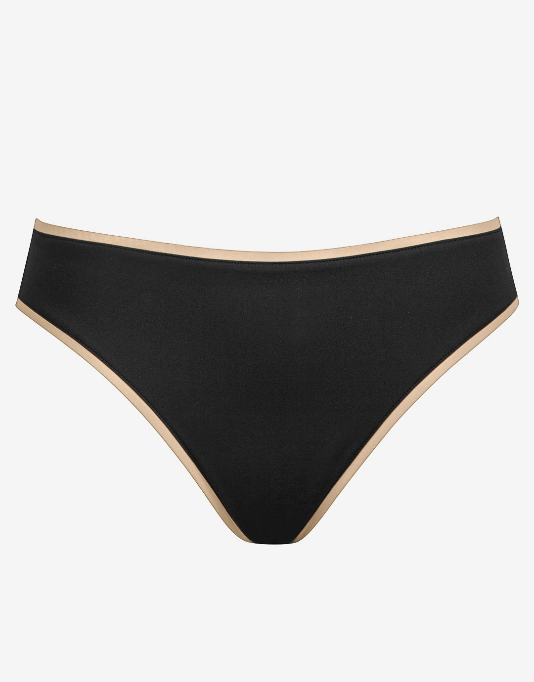 Pura Bikini Pant - Black Camel swim shorts for women, stretch fit swim bottoms