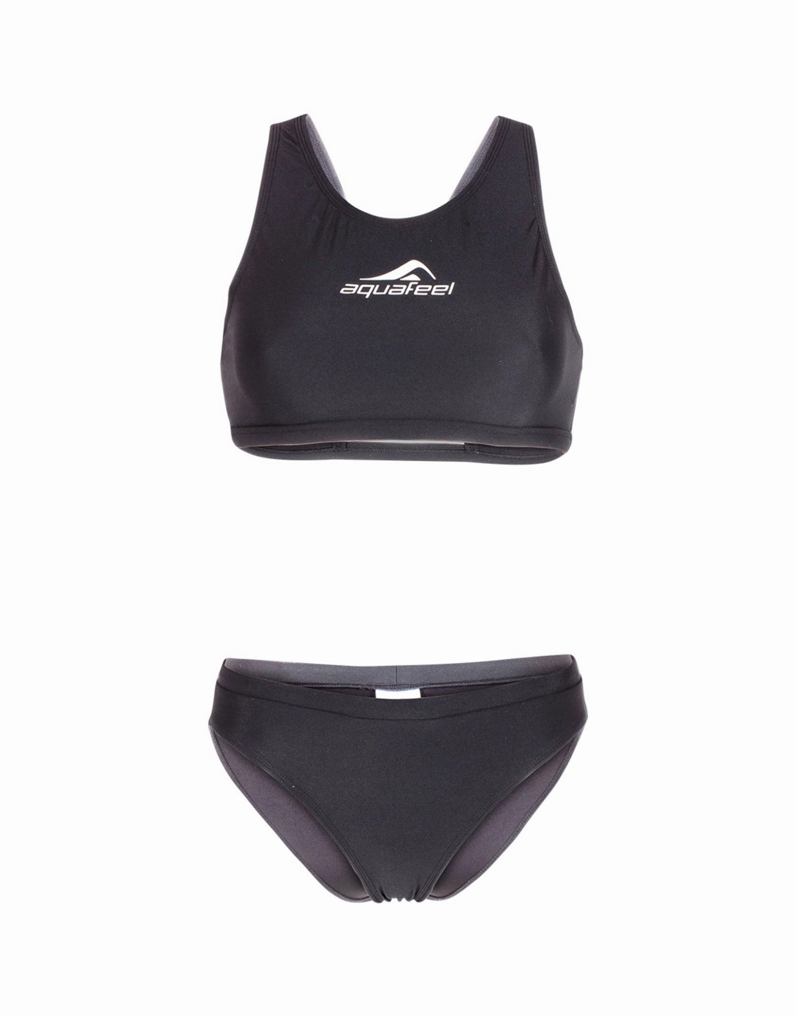 Racerback Bikini Set - Black minimalistic swimsuits women, sleek swimwear styles