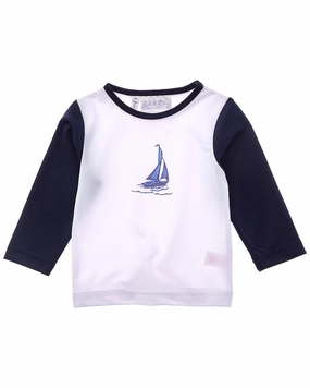 Rachel Riley Sailboat Rash Guard Top cute swimsuits for teen girls, modest teen swimwear