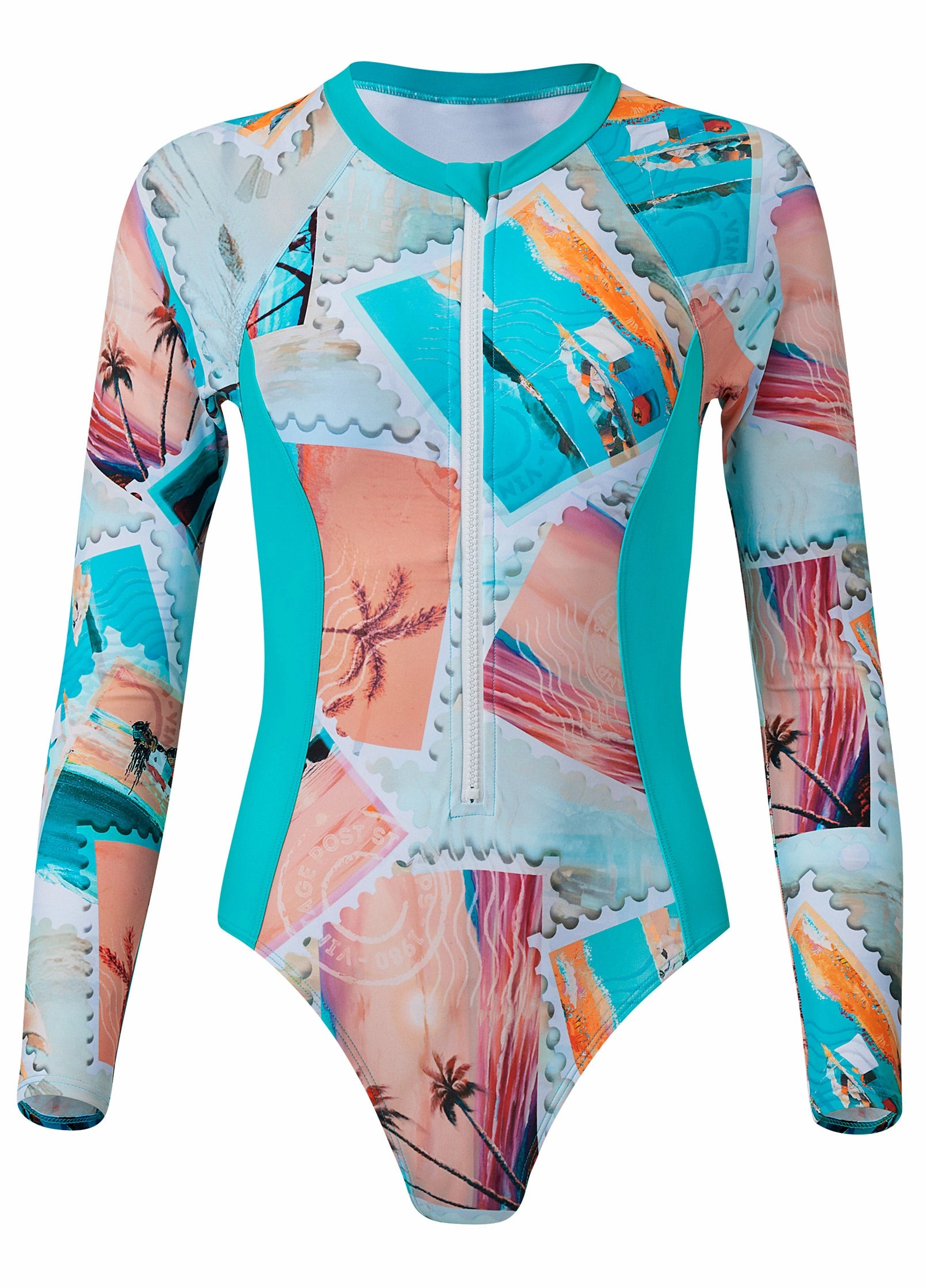 RASH GUARD ONE-PIECE - Vacation Letter