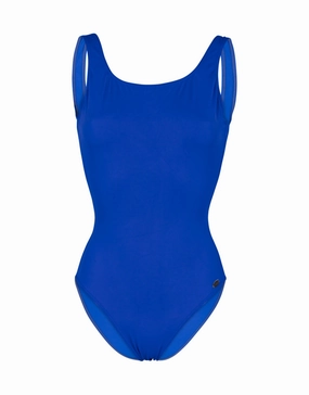Regular U-Back Swimsuit - Royal Blue minimalistic swimsuits women, sleek swimwear styles