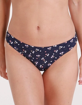 Remix Hipster Bikini Bottom - Indigo swim shorts for women, stretch fit swim bottoms