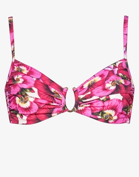 Revelation Underwired Bikini Top - Pansy Pink full coverage swim tops, cute bikini tops