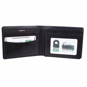 Rfid Men'S Leather Wallet Security Zip Pouch Hidden Pocket Bag