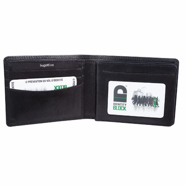 Rfid Men'S Leather Wallet Security Zip Pouch Hidden Pocket Bag