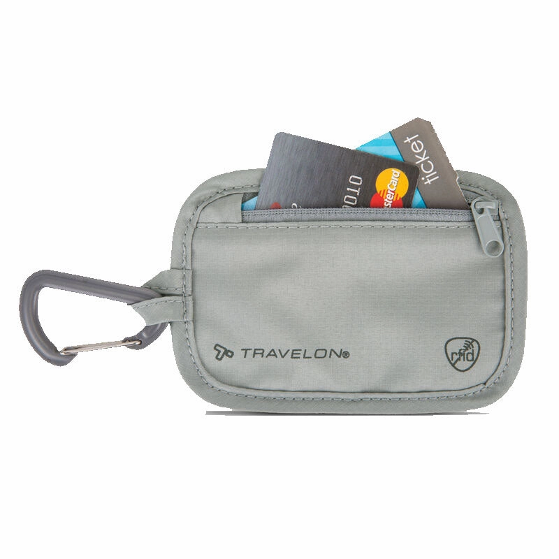 RFID Card Organizer Security Zip Pouch Rfid Pouch With Clip