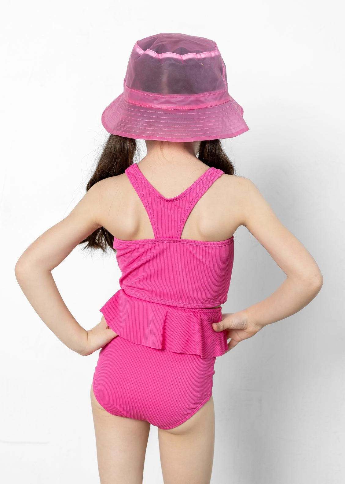Ribbed Azalea Pink | Mini Peplum Bottoms