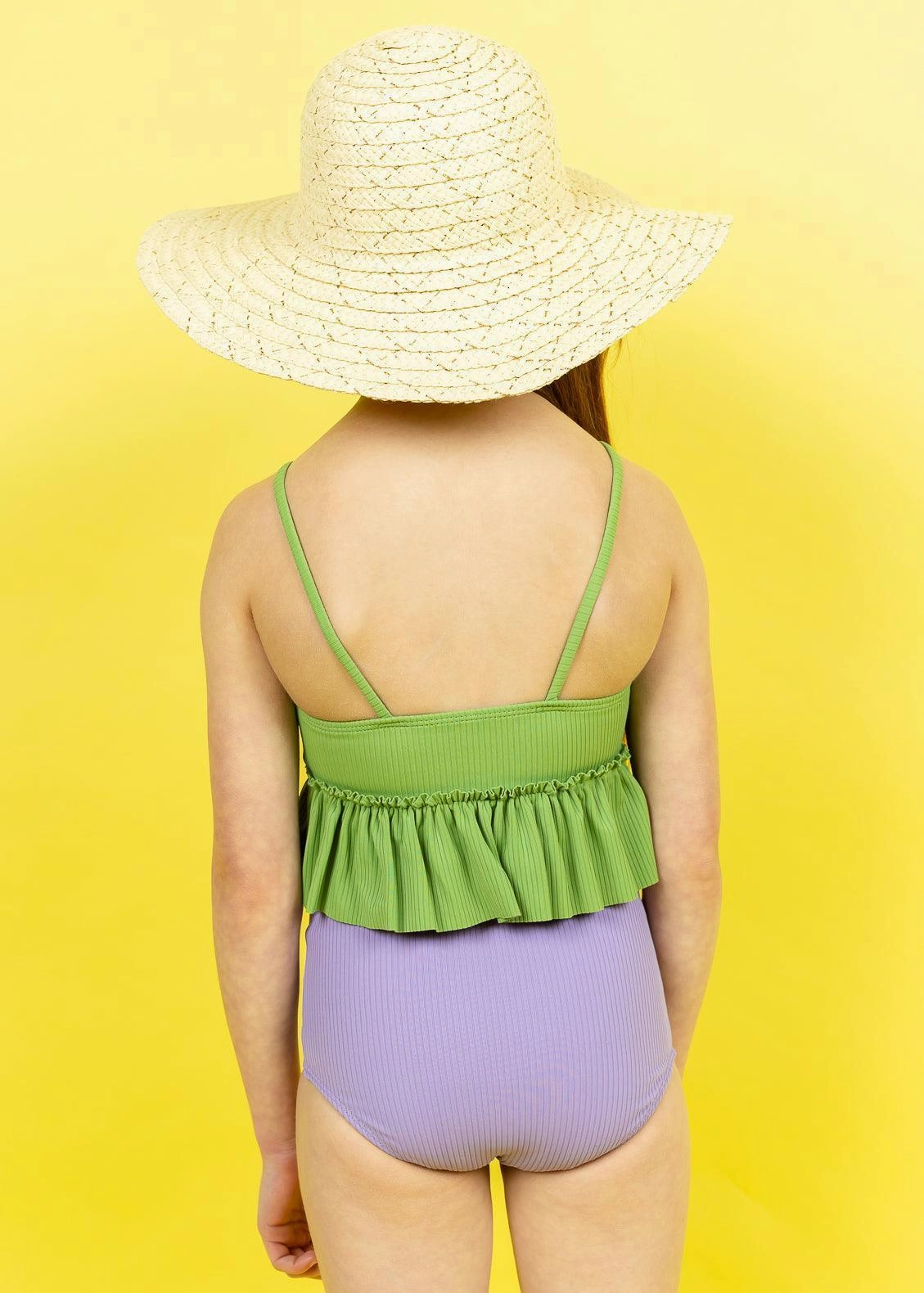 Ribbed Dusty Purple | Mini High-Waisted Bottoms
