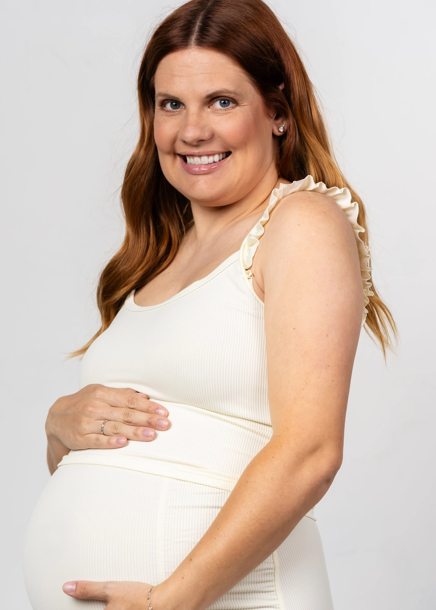 Ribbed Ivory | Maternity Bottoms
