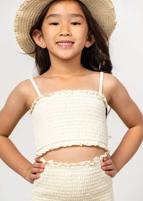 Ribbed Ivory | Mini Bandeau Top cute girls swimsuits, stylish swimwear for girls