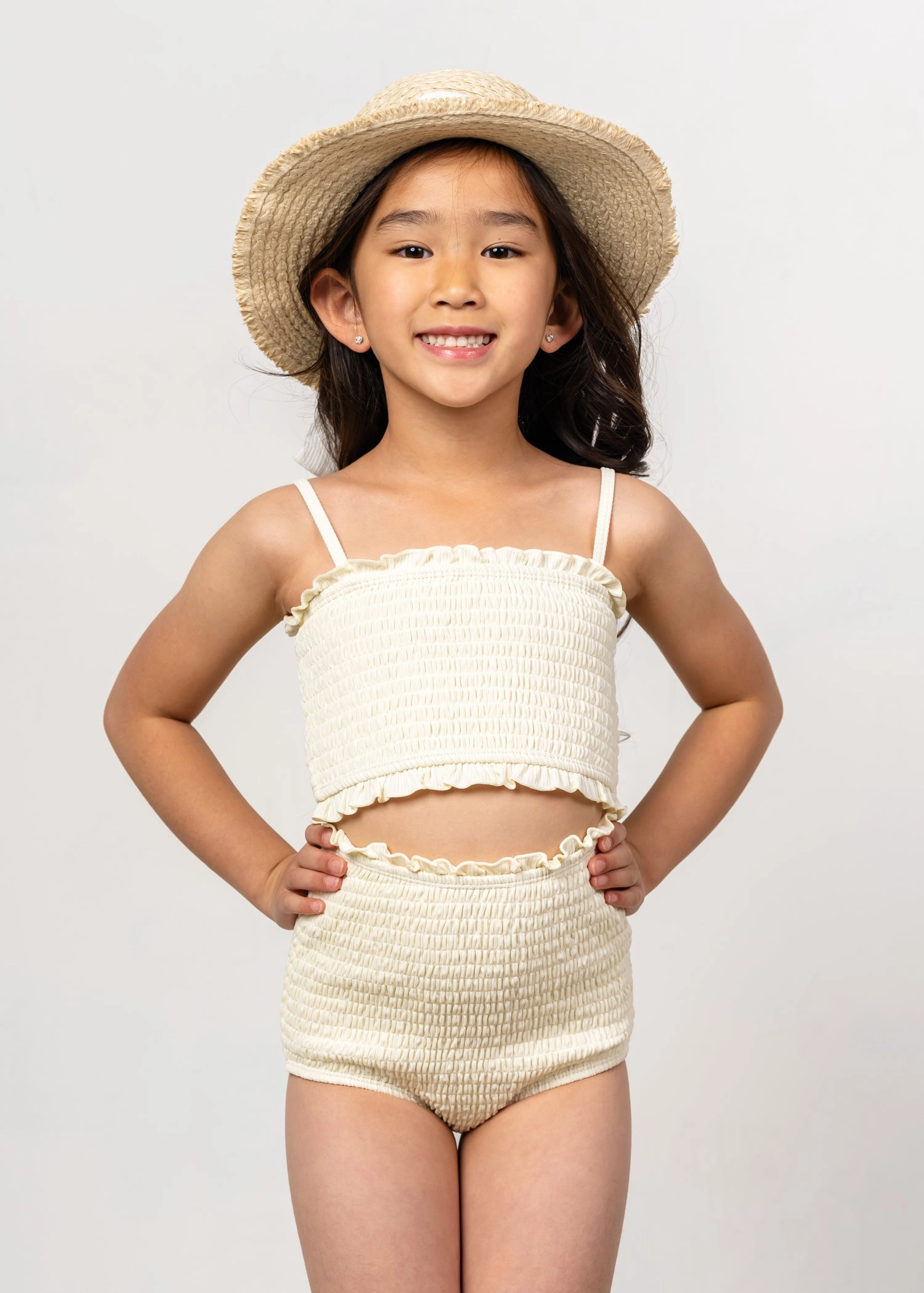 Ribbed Ivory | Mini Bandeau Top