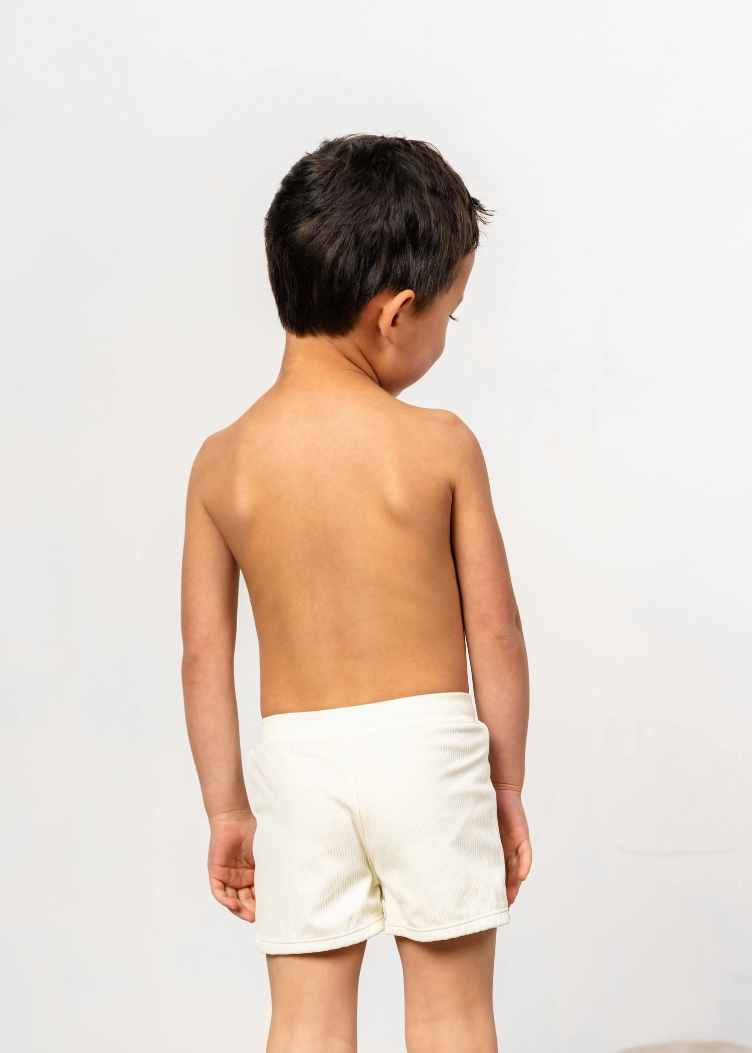 Ribbed Ivory | Mini Euro Shorts