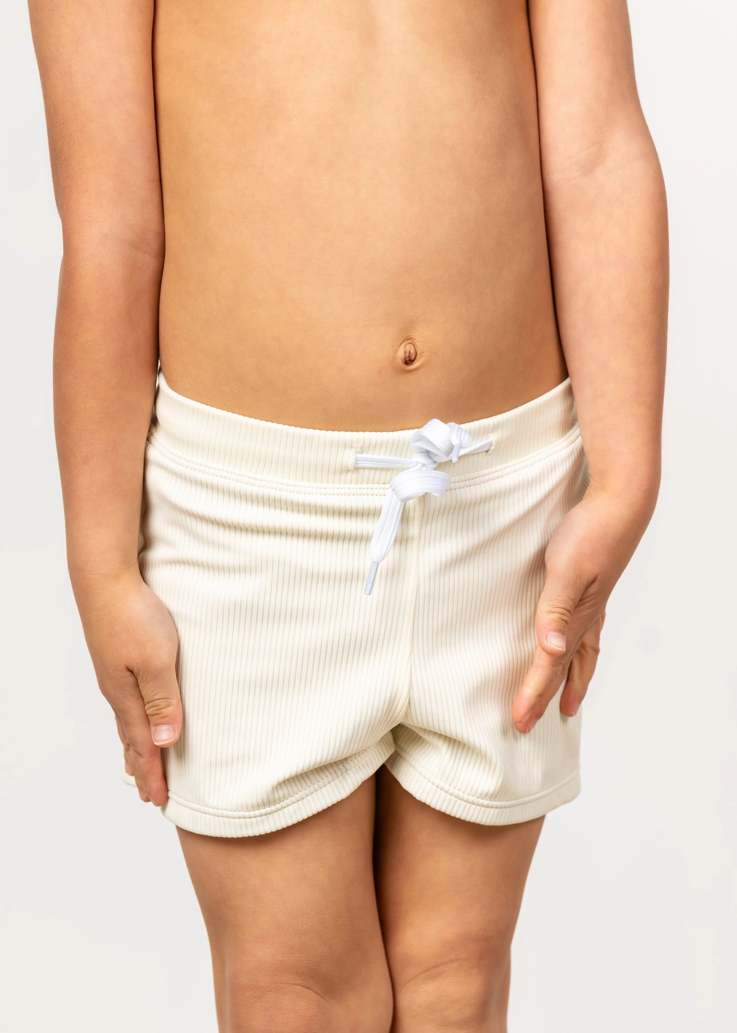 Ribbed Ivory | Mini Euro Shorts