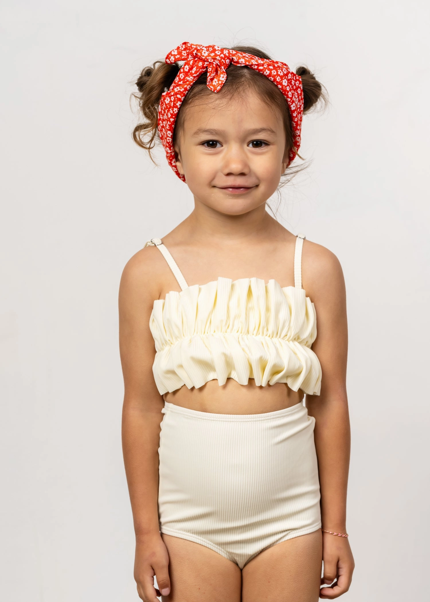 Ribbed Ivory | Mini High-Waisted Bottoms