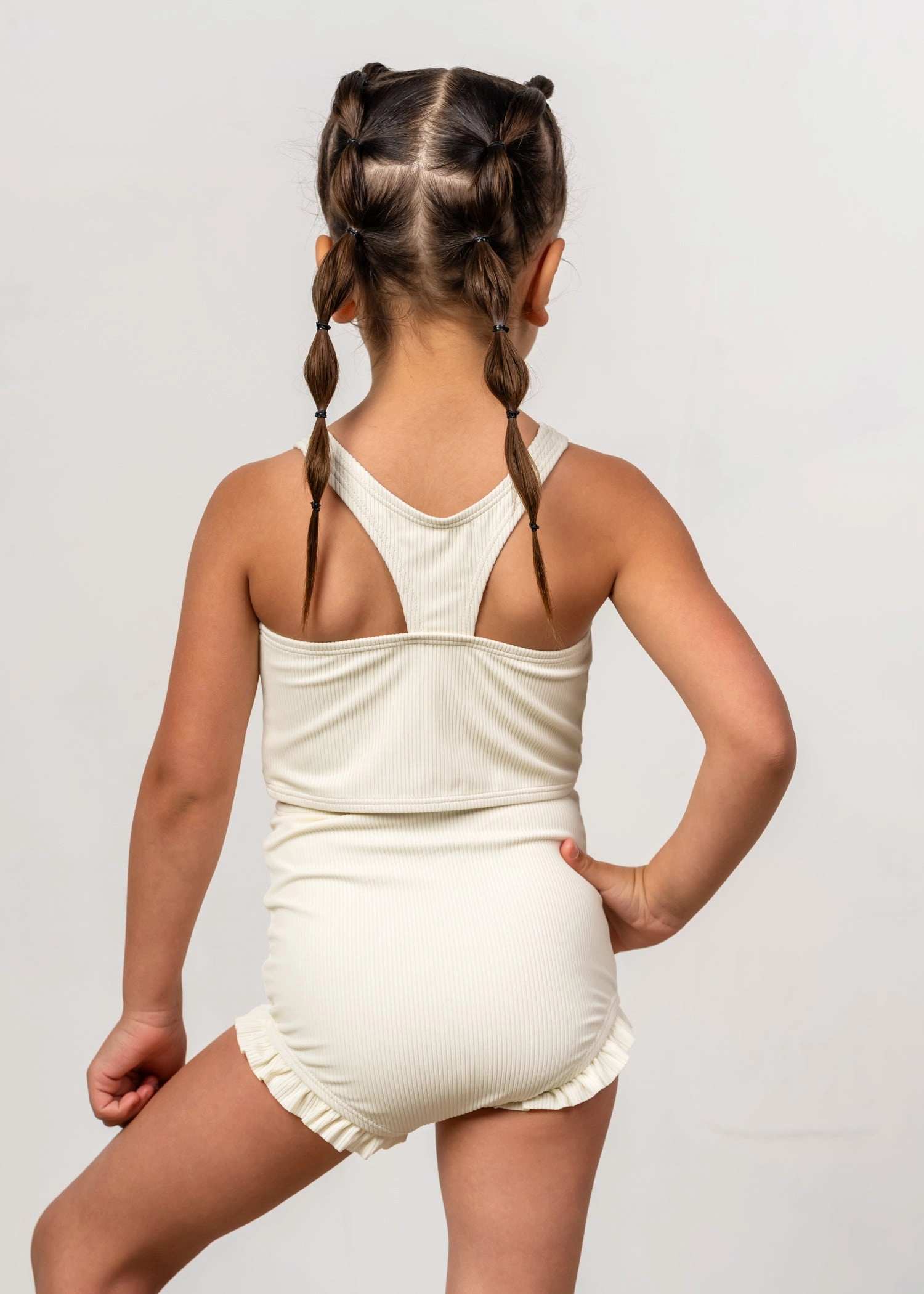 Ribbed Ivory | Mini Racer Back Top