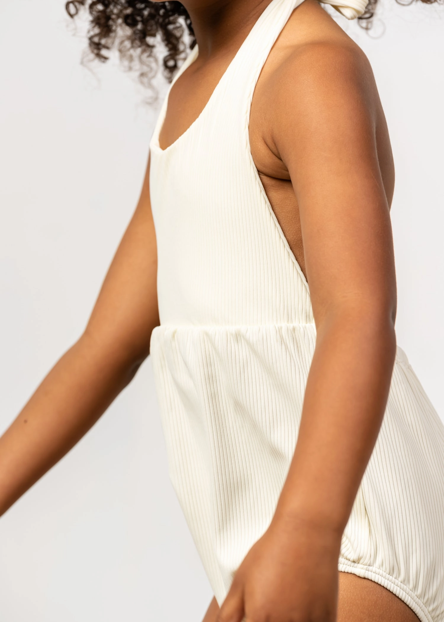 Ribbed Ivory | Mini Romper One-Piece