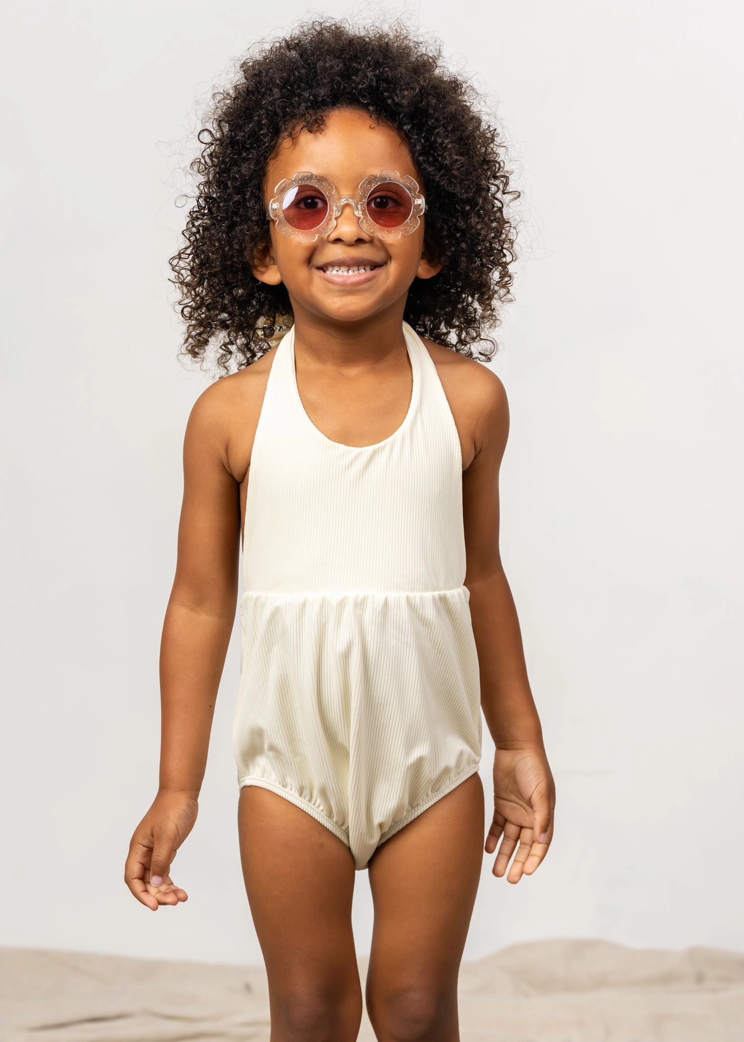 Ribbed Ivory | Mini Romper One-Piece