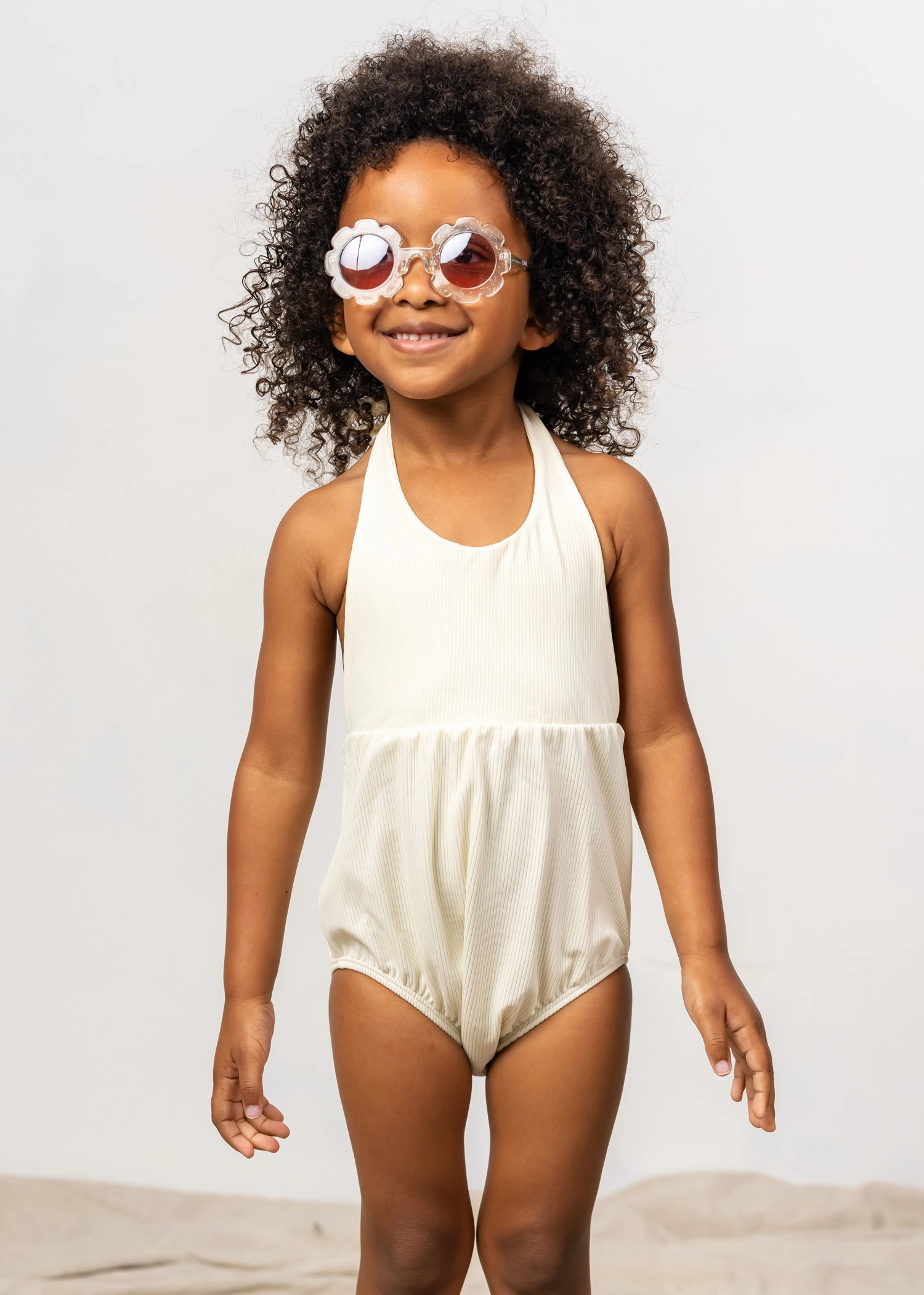 Ribbed Ivory | Mini Romper One-Piece