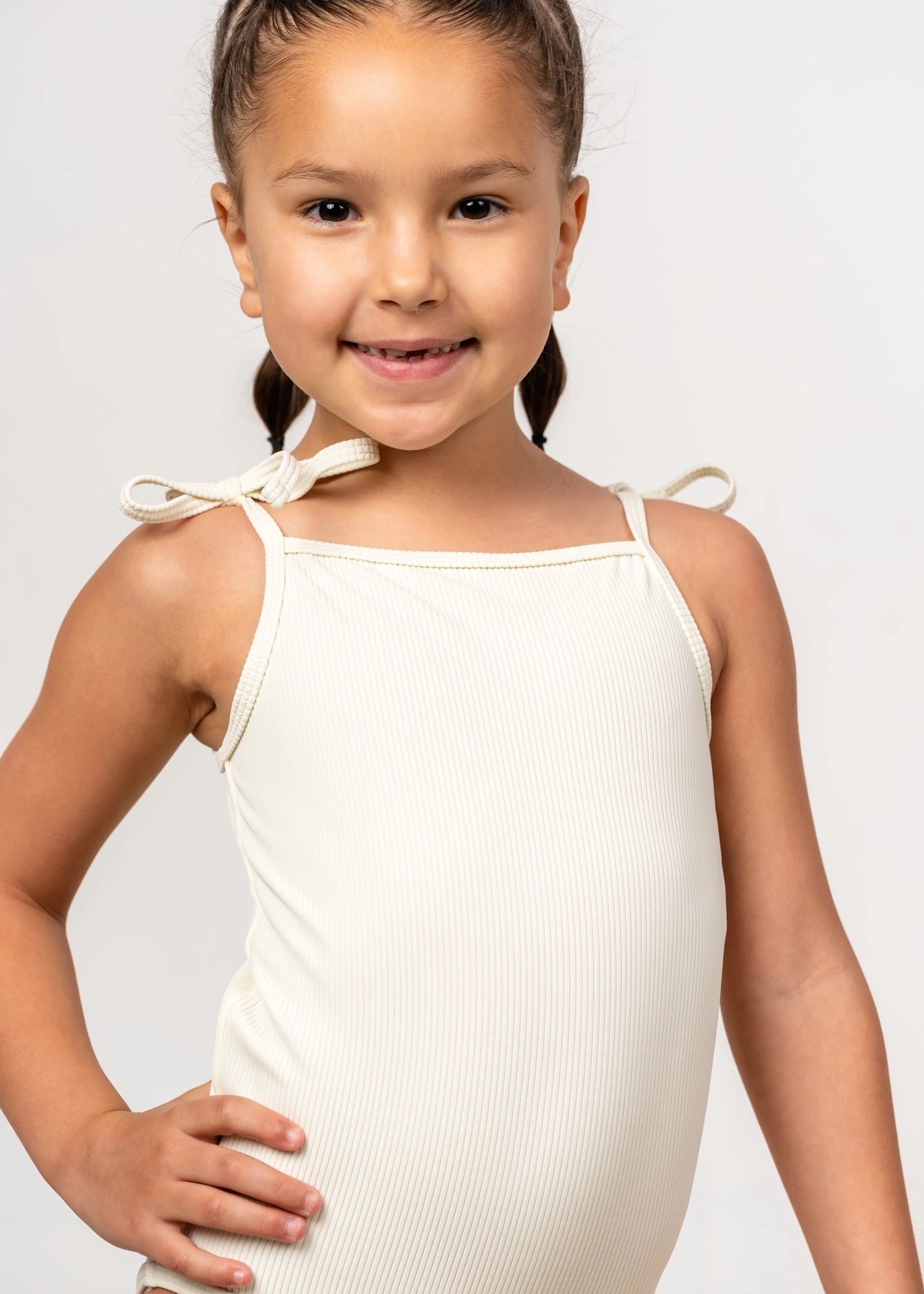 Ribbed Ivory | Mini Simply One-Piece