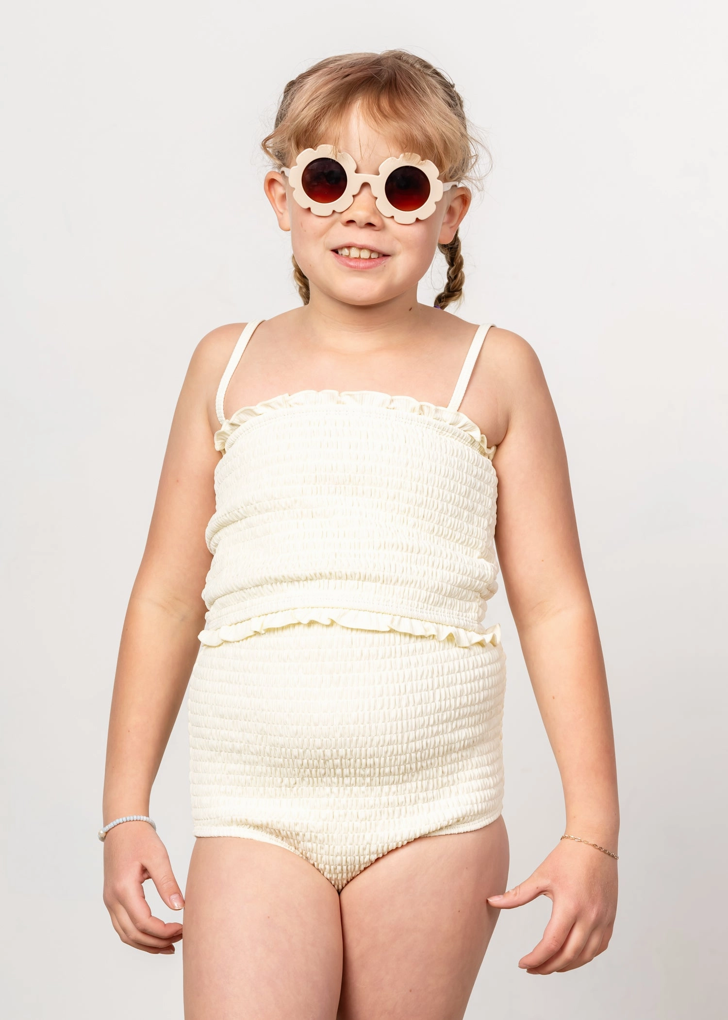 Ribbed Ivory | Youth Bandeau Top