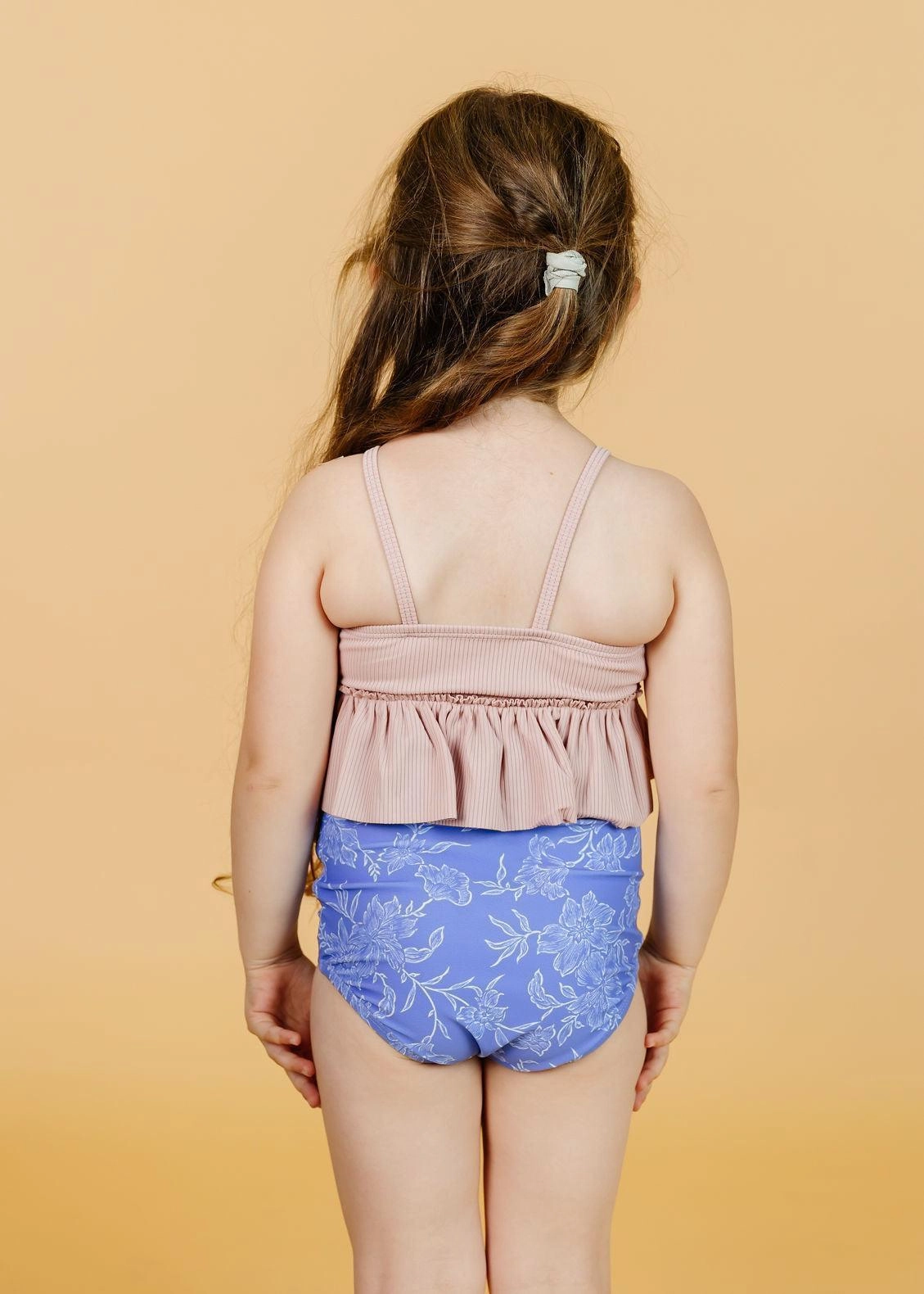 Ribbed Light Mauve | Mini Peplum Top