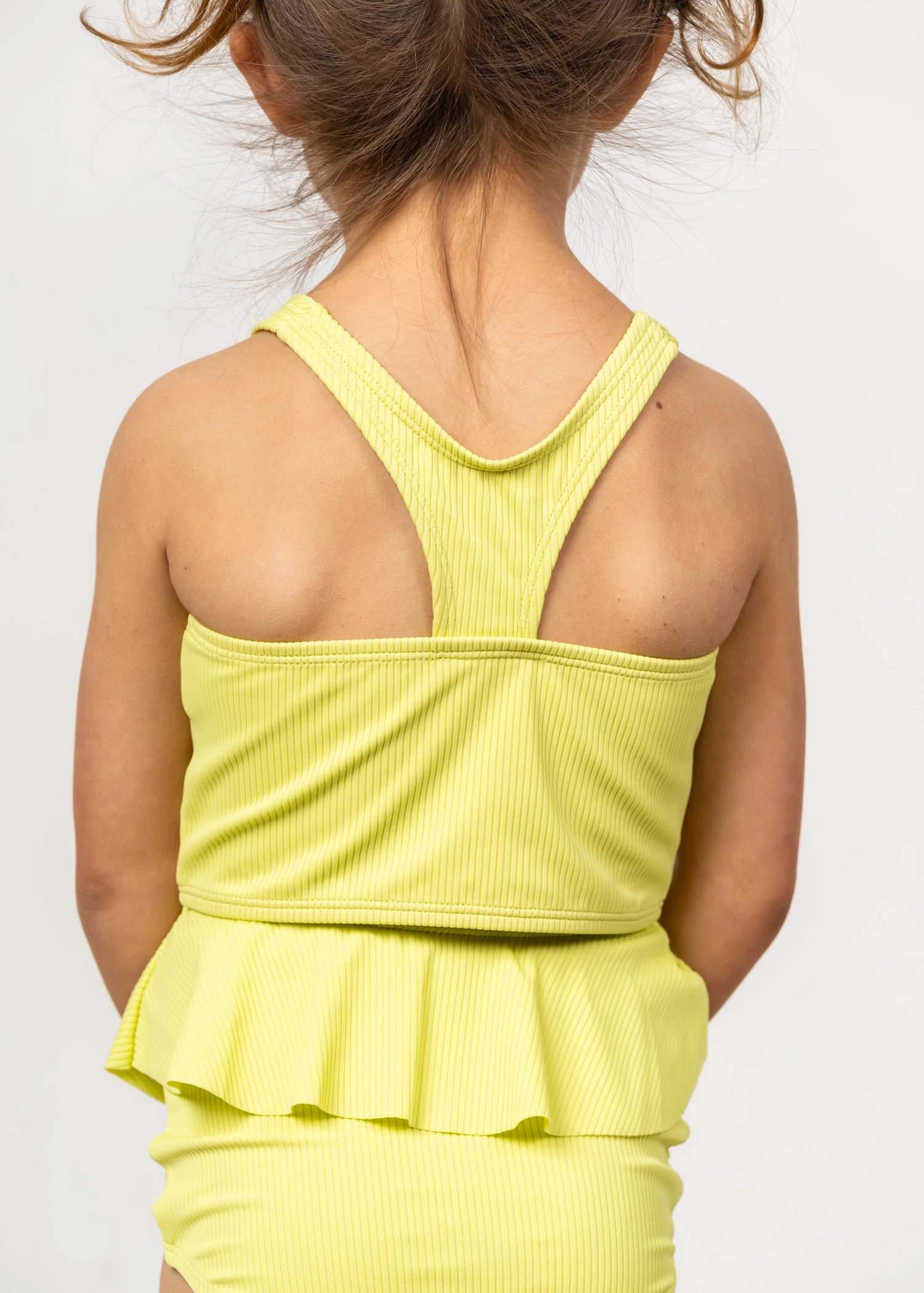 Ribbed Limelight | Mini Racer Back Top